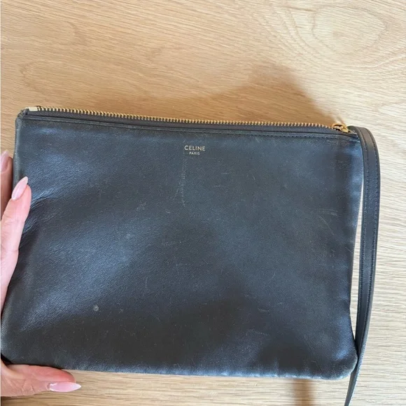 Celine Trio Gray Crossbody Bag - Picture 11 of 16